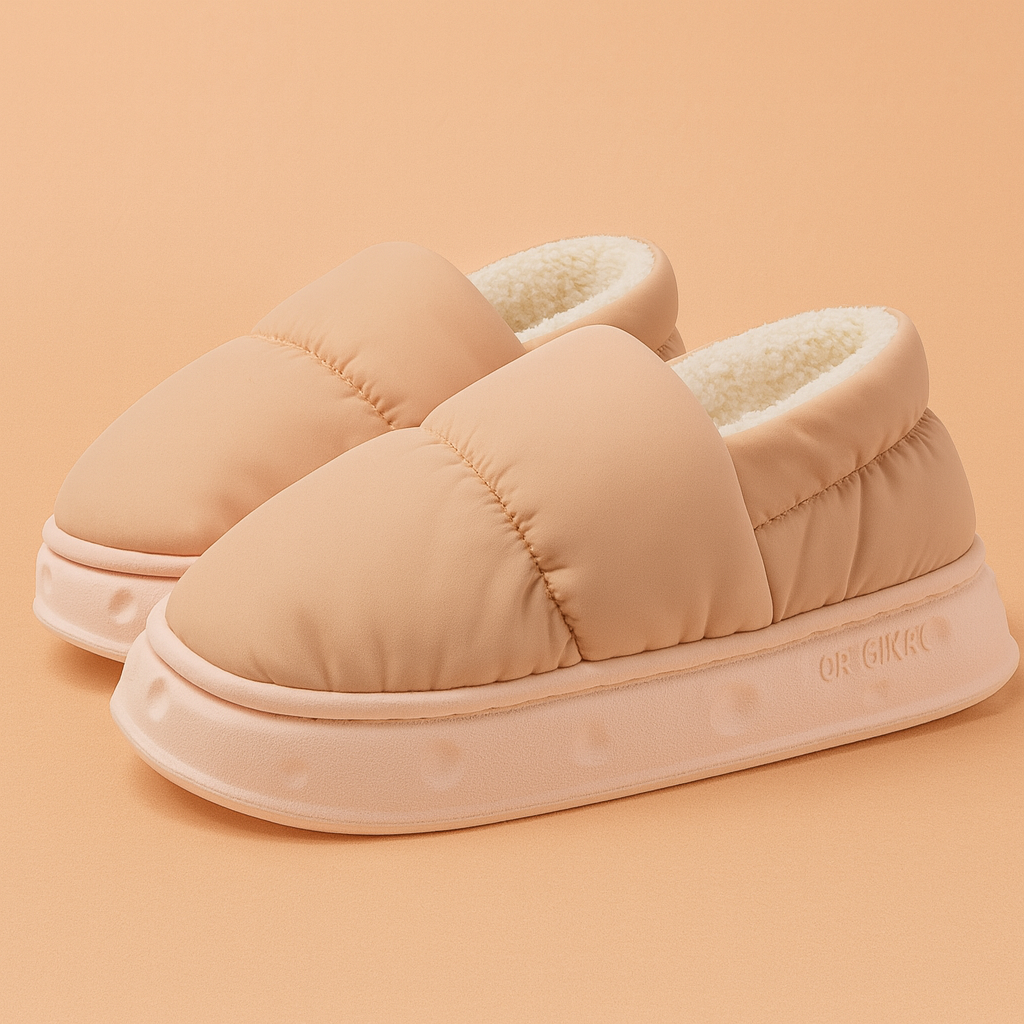 Pude-tøfler | Varme tøfler med blødt for 1