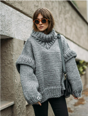 Isabella | Komfortabel Oversized Strikket Trøje til Damer