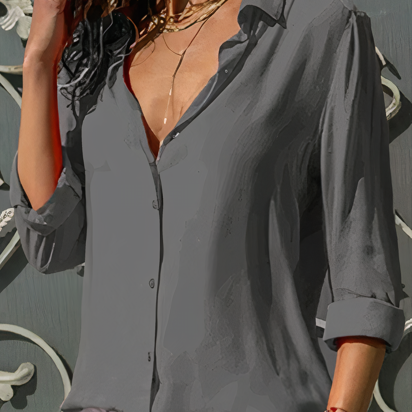 Xaviera | Elegant Bluse lange ærmer