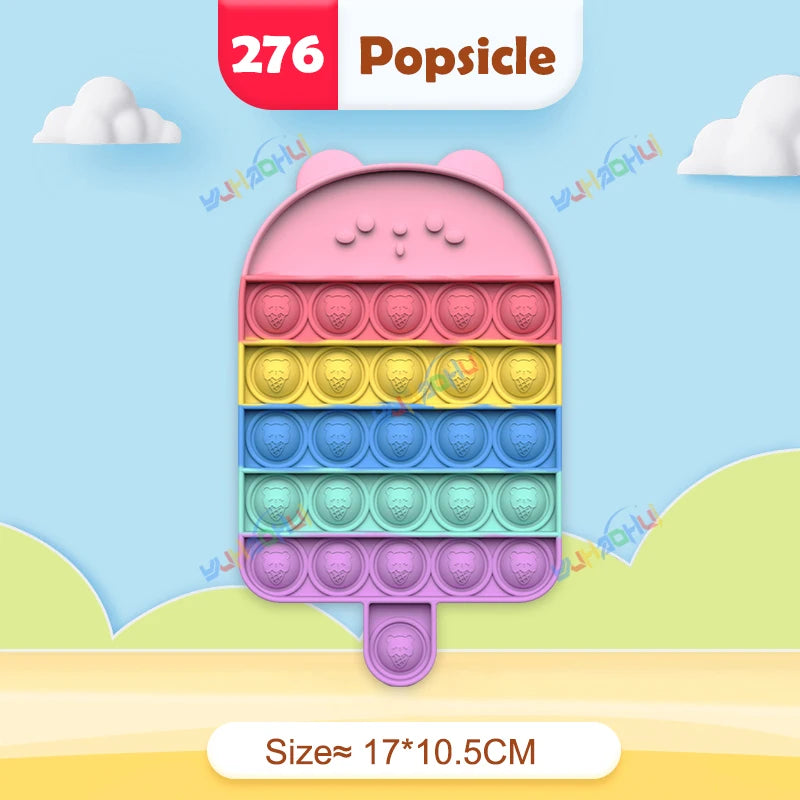 Rainbow Pop Fidget Legetøj – Silikone Sensorisk Legetøj til Stresslindring, Fokus og Leg for Børn og Voksne 10