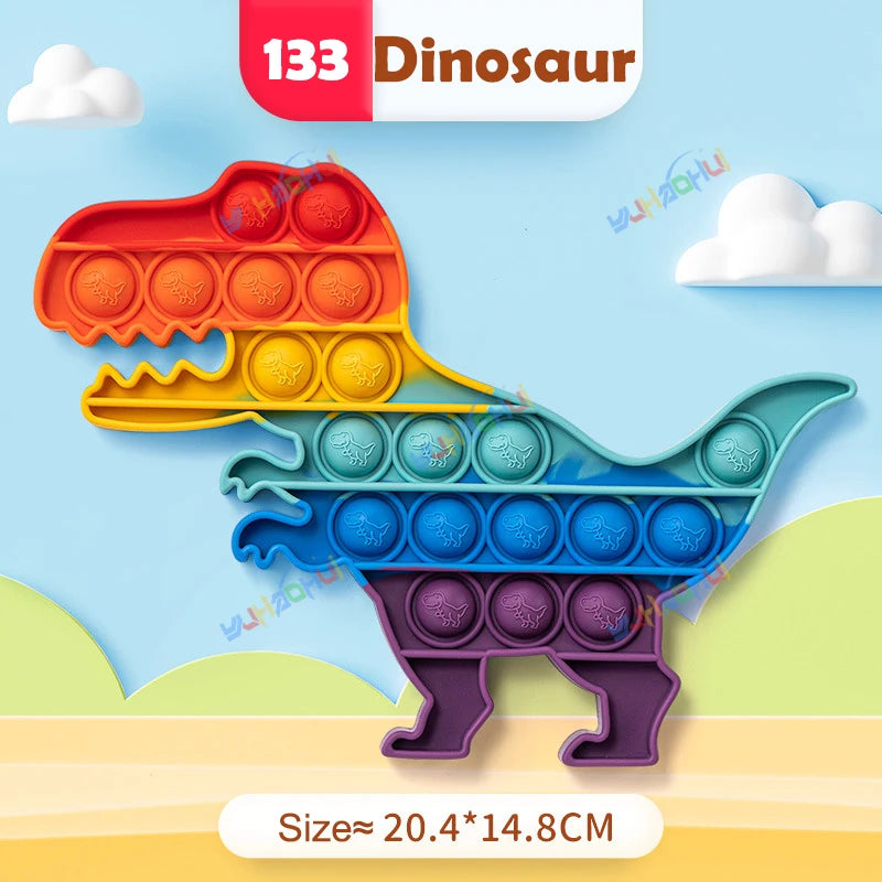 Rainbow Pop Fidget Legetøj – Silikone Sensorisk Legetøj til Stresslindring, Fokus og Leg for Børn og Voksne 13