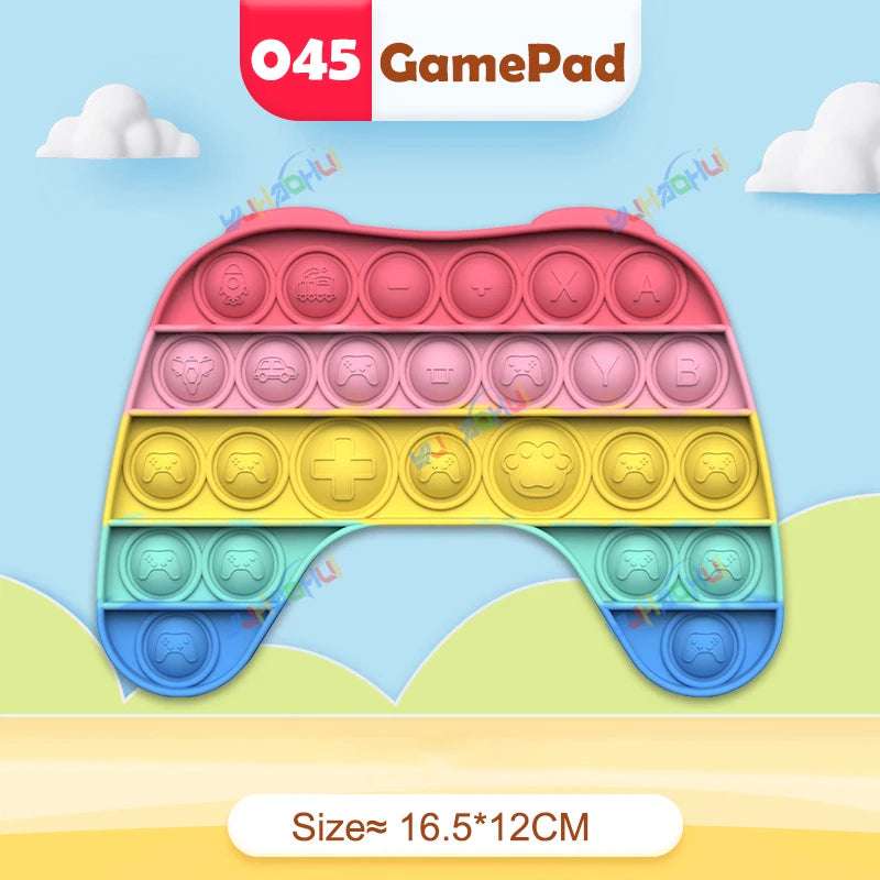 Rainbow Pop Fidget Legetøj – Silikone Sensorisk Legetøj til Stresslindring, Fokus og Leg for Børn og Voksne 18