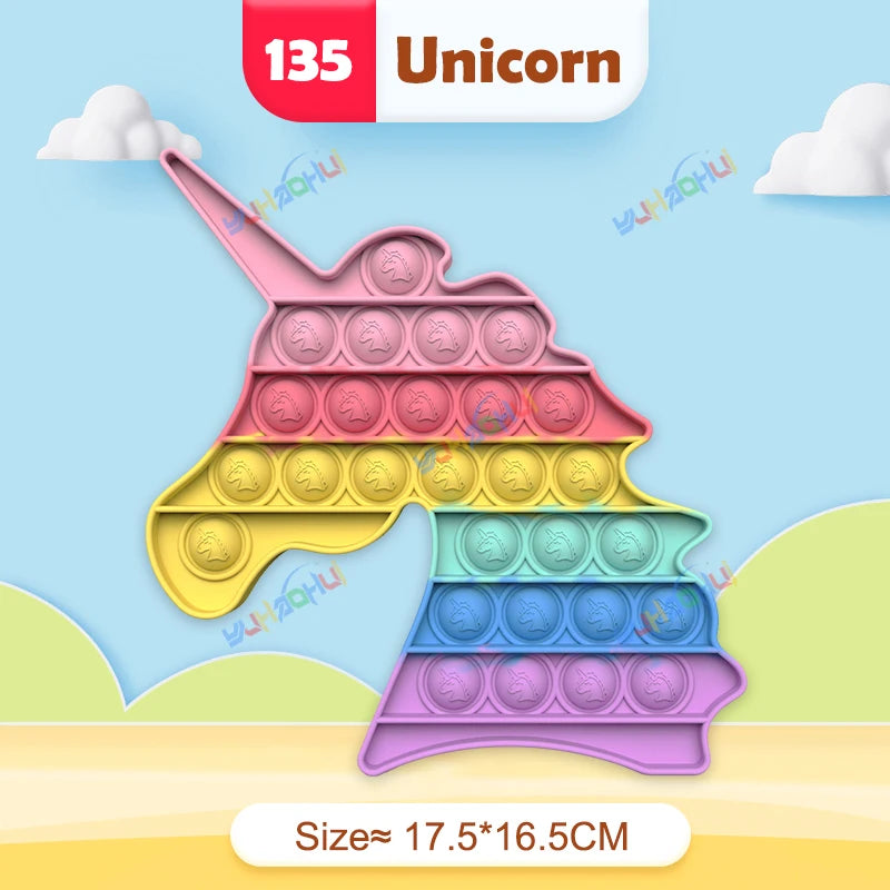 Rainbow Pop Fidget Legetøj – Silikone Sensorisk Legetøj til Stresslindring, Fokus og Leg for Børn og Voksne 27