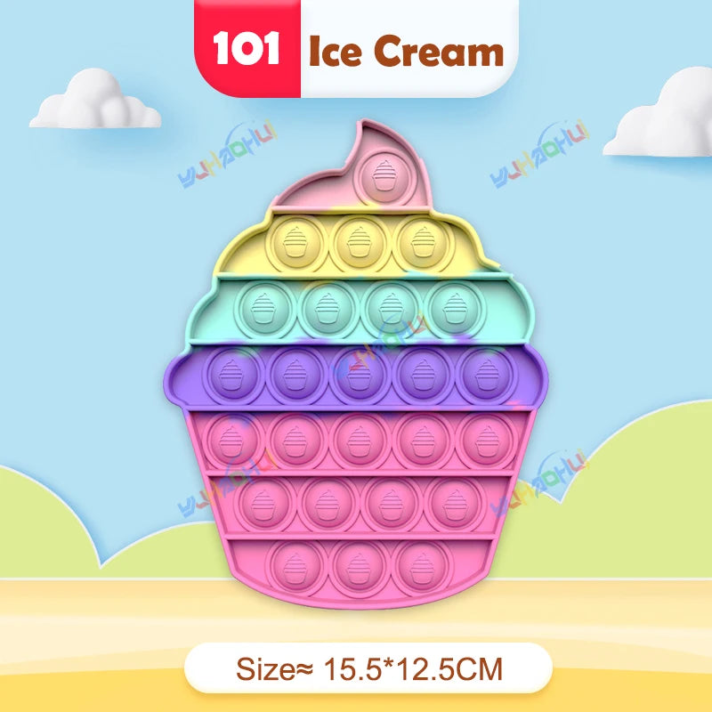 Rainbow Pop Fidget Legetøj – Silikone Sensorisk Legetøj til Stresslindring, Fokus og Leg for Børn og Voksne 28