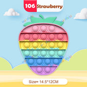 Rainbow Pop Fidget Legetøj – Silikone Sensorisk Legetøj til Stresslindring, Fokus og Leg for Børn og Voksne 30