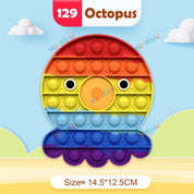 Rainbow Pop Fidget Legetøj – Silikone Sensorisk Legetøj til Stresslindring, Fokus og Leg for Børn og Voksne 32