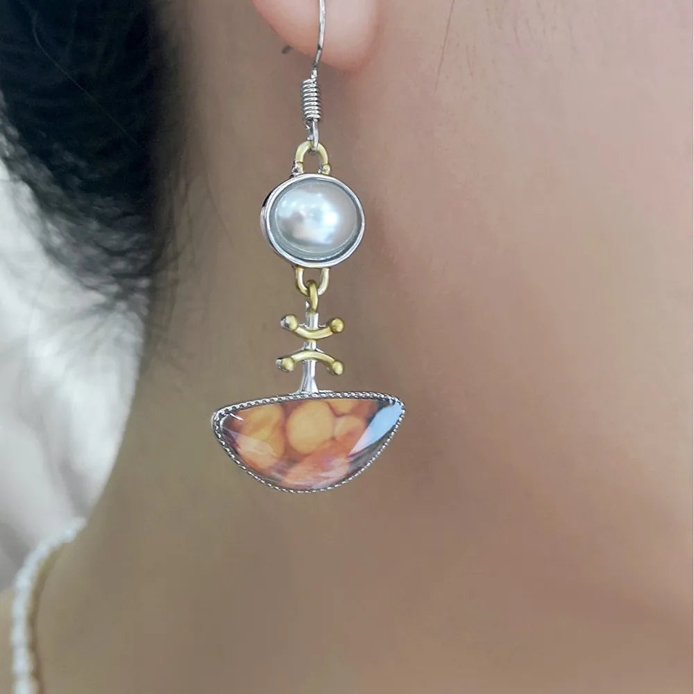 Retro Orange Øreringe – Stilfulde Smykker til Enhver Lejlighed 1