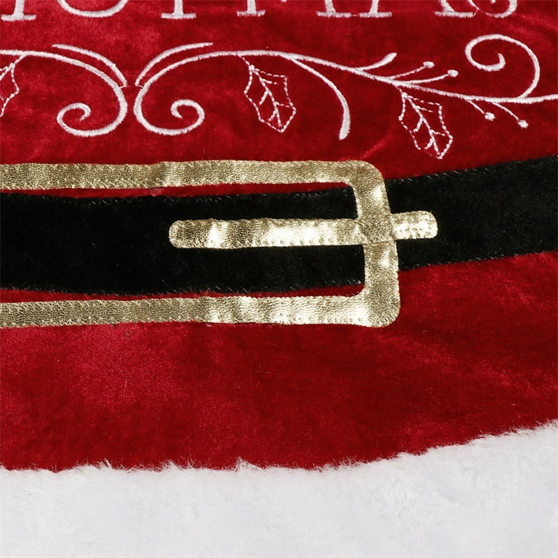 Rød fløjlsstof juletræsnederdel 3