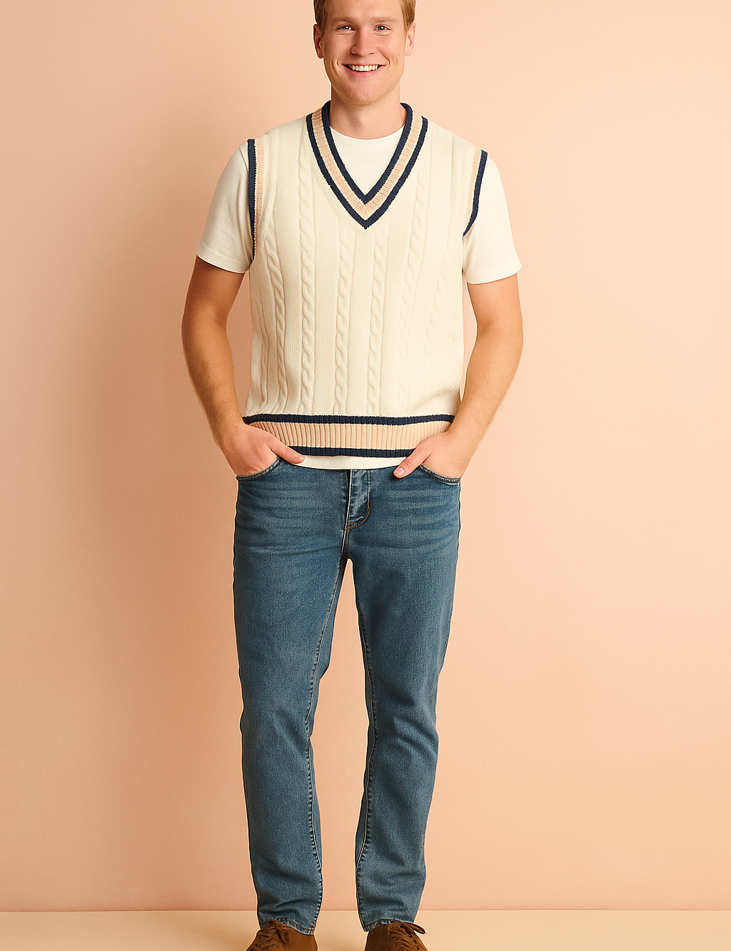 Ronald | Herrevest med V-hals | Ærmeløs 0