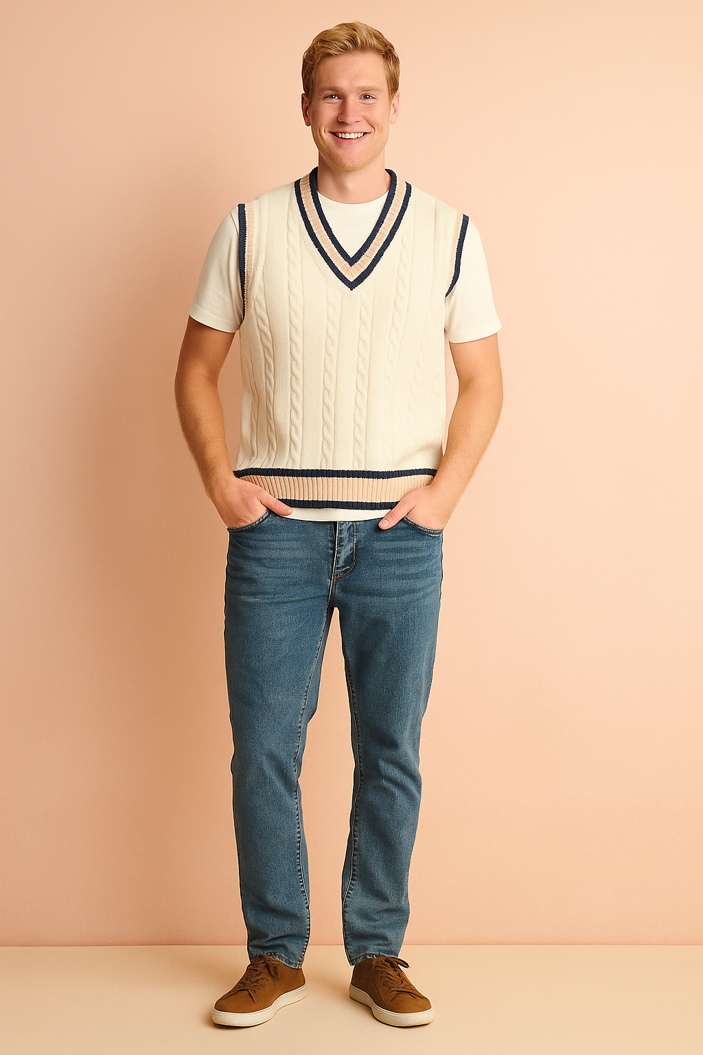 Ronald | Herrevest med V-hals | Ærmeløs 0