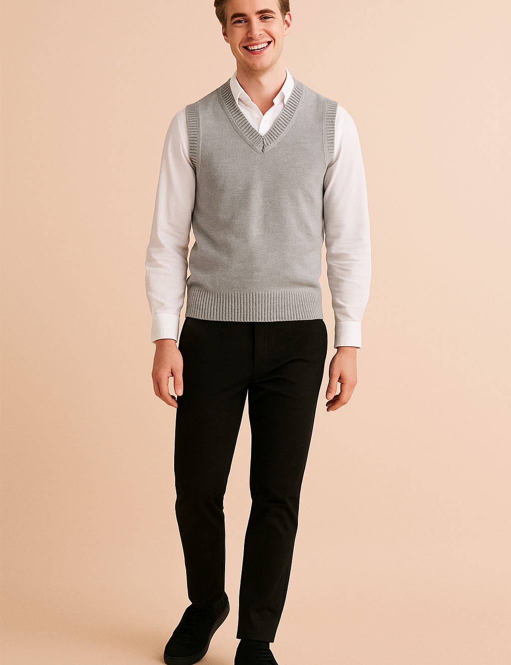 Ronald | Herrevest med V-hals | Ærmeløs 2