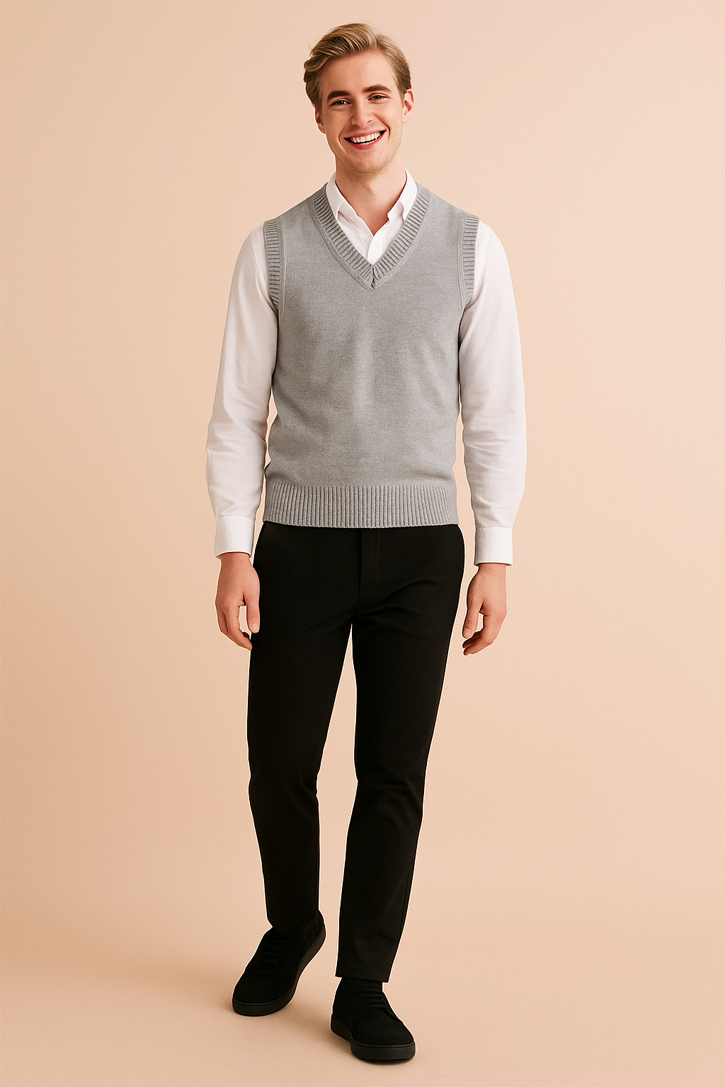 Ronald | Herrevest med V-hals | Ærmeløs 2