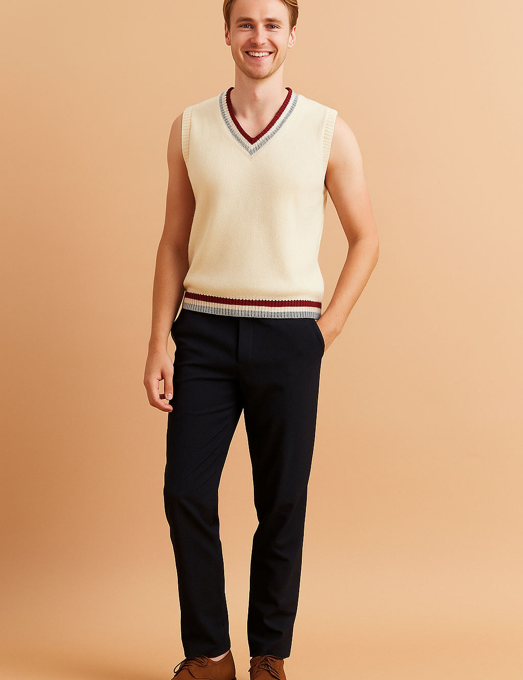 Ronald | Herrevest med V-hals | Ærmeløs 4