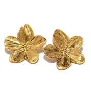 Arabella | Stilfulde Vintage Guld Blomst Stud Øreringe