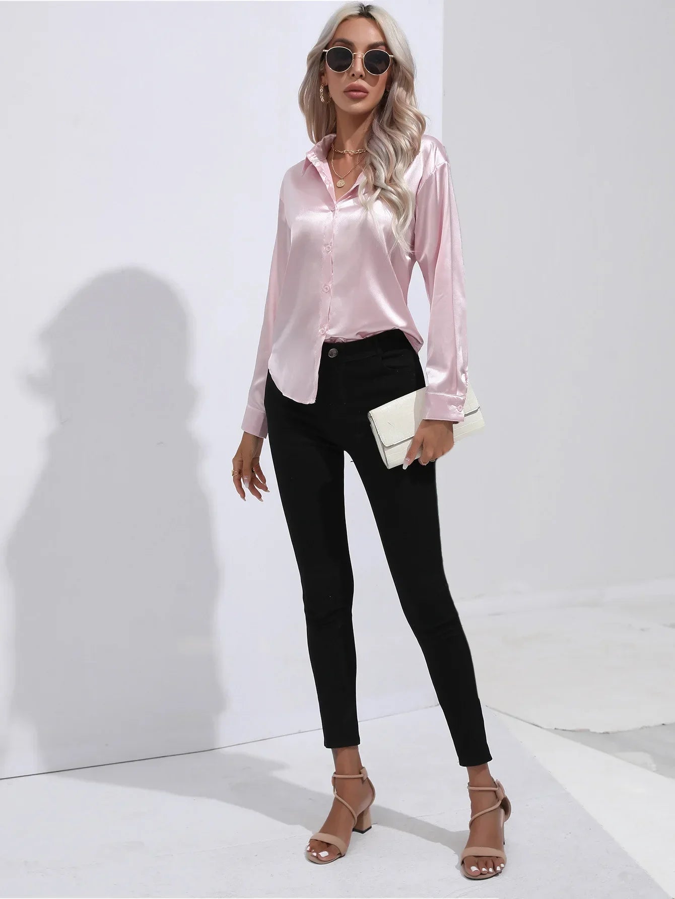 Selma | Satinbluse til damer