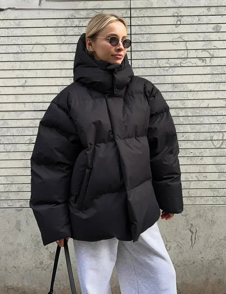 Mona | Dikke quilted vinterjakke til damer