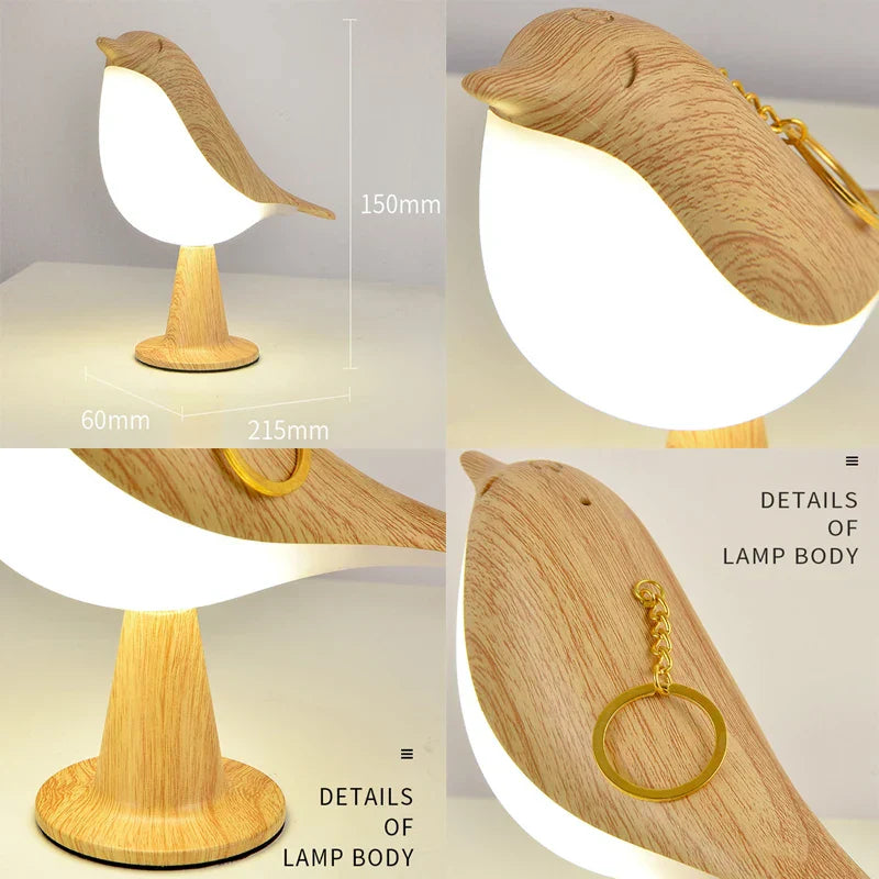 GlowNest | Træ fugleformet natlampe