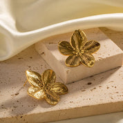 Arabella | Stilfulde Vintage Guld Blomst Stud Øreringe