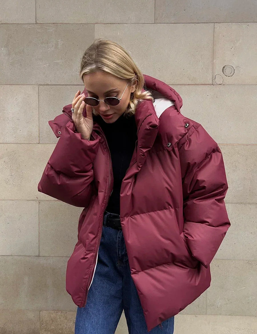 Mona | Dikke quilted vinterjakke til damer