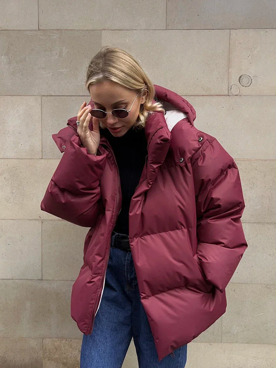 Mona | Dikke quilted vinterjakke til damer