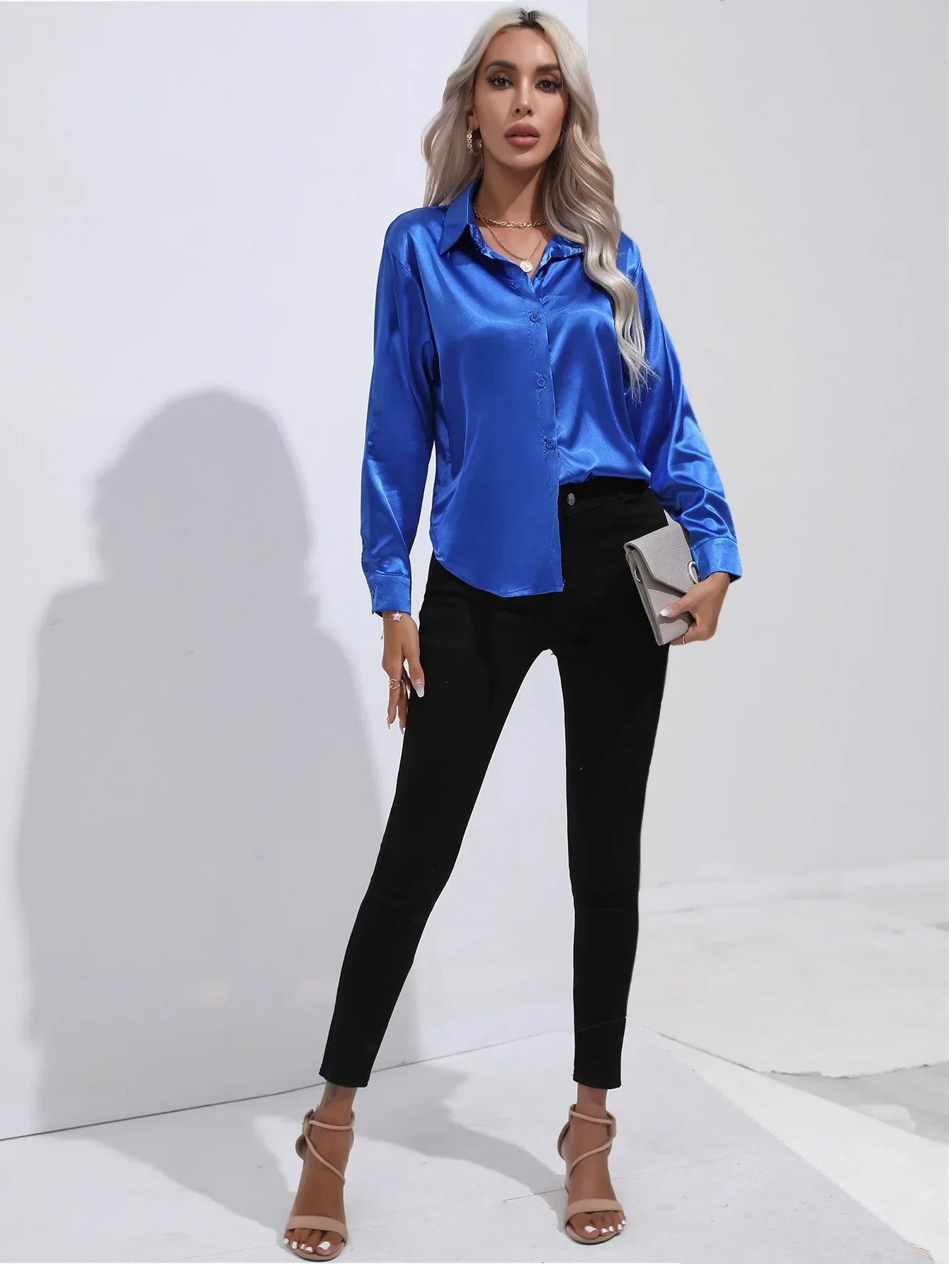 Selma | Satinbluse til damer