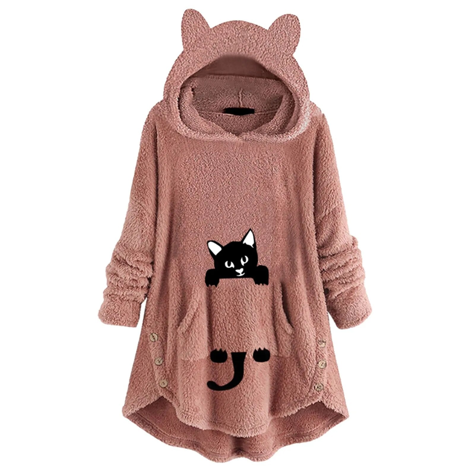 Ella | Komfortabel Hoodie med Katteører