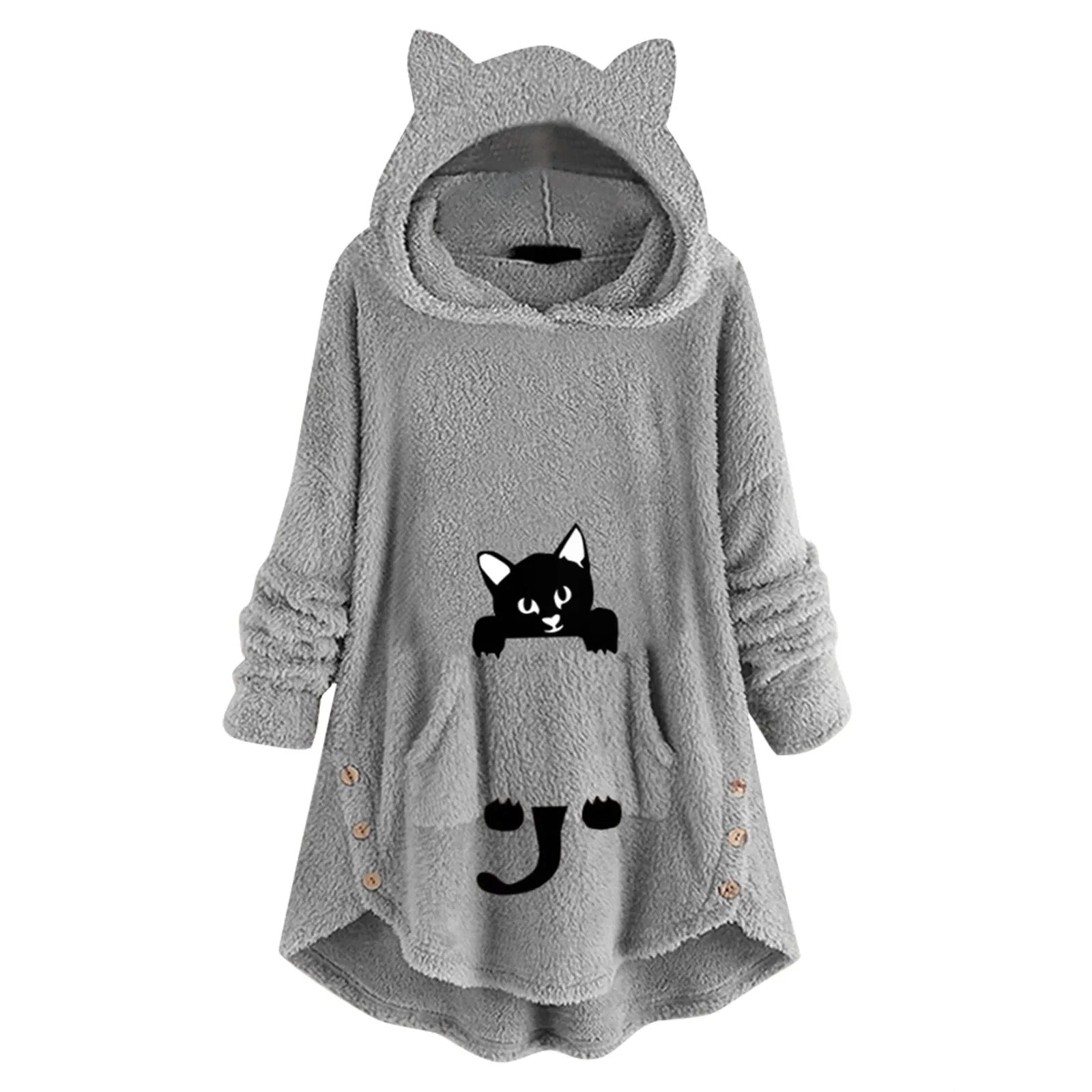 Ella | Komfortabel Hoodie med Katteører