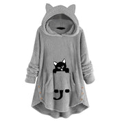 Ella | Komfortabel Hoodie med Katteører