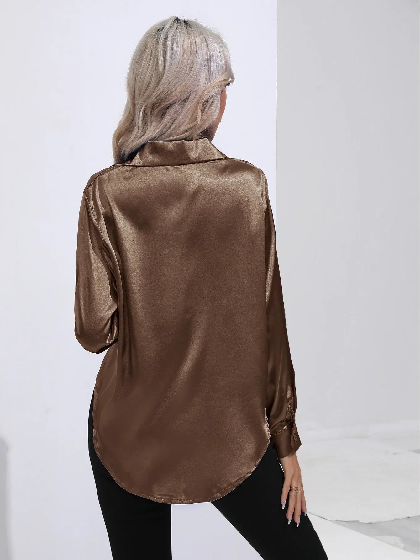 Selma | Satinbluse til damer