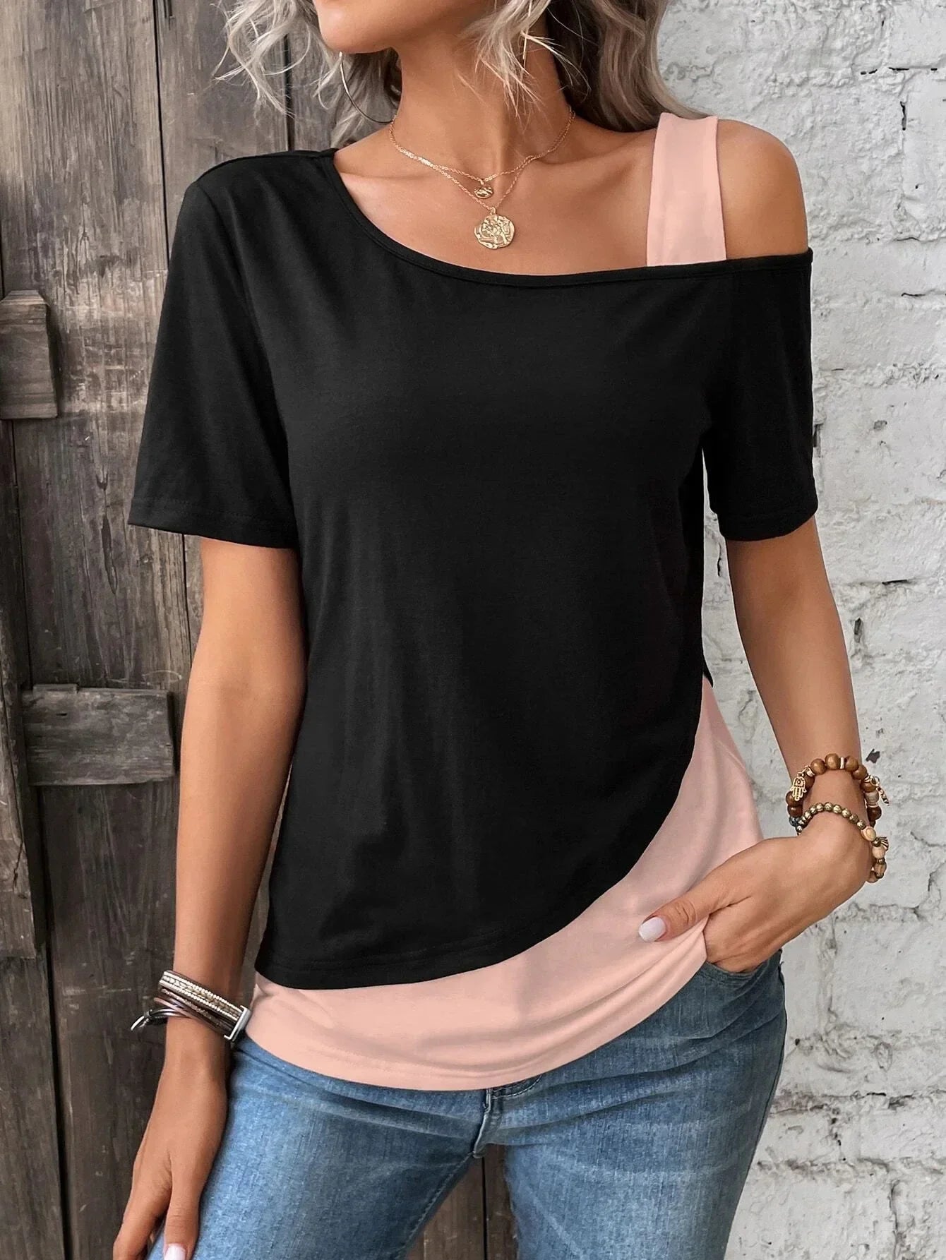 Elize | Elegant Tweekfarvet Skjorte