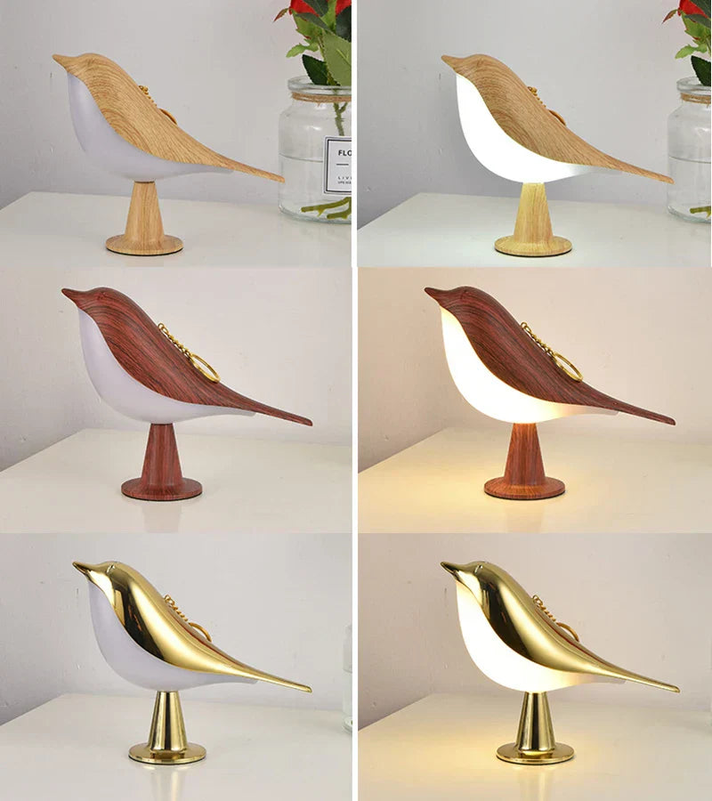 GlowNest | Træ fugleformet natlampe