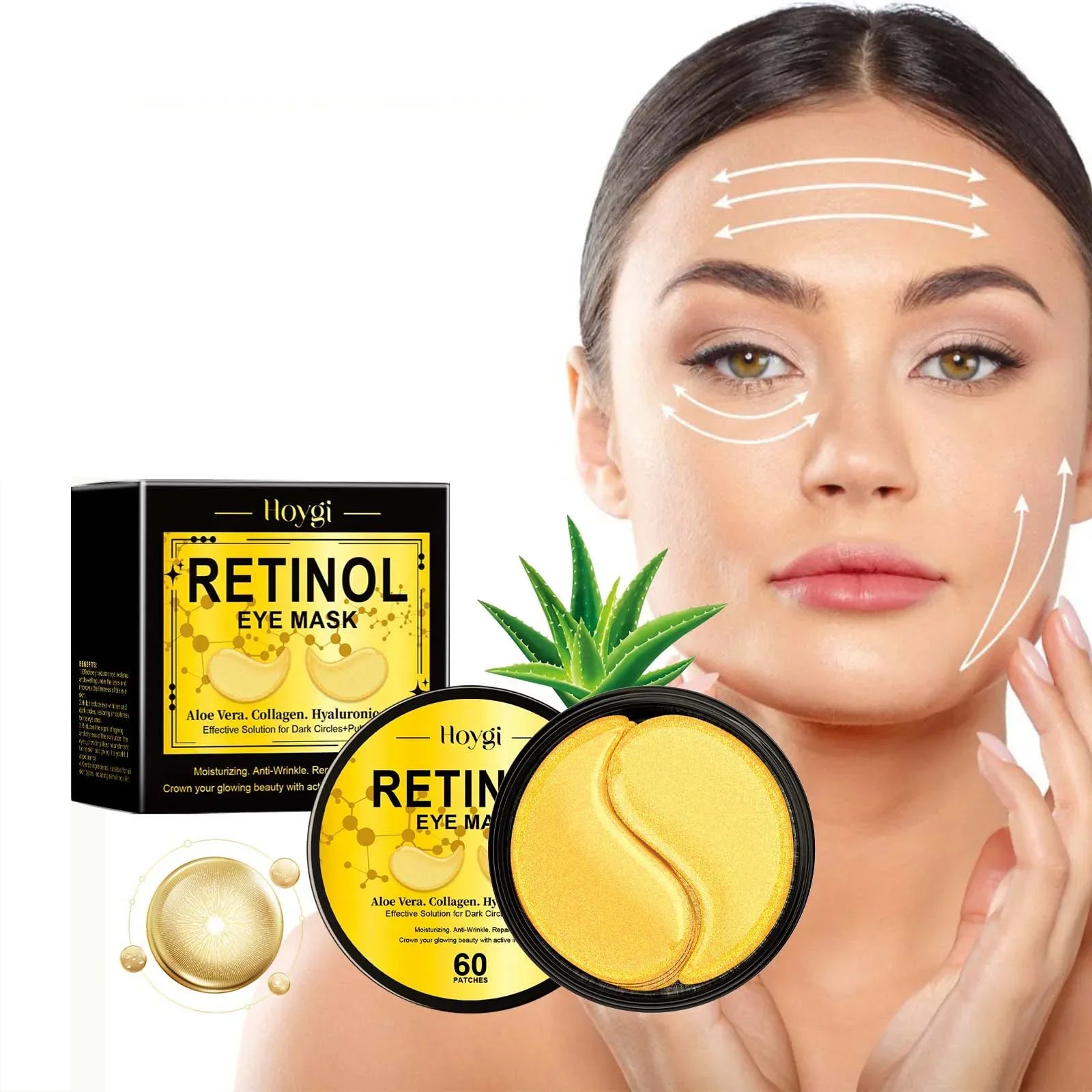 GLOWRENEW - Collageen & Aloë Vera's oogmasker om te trekken-2