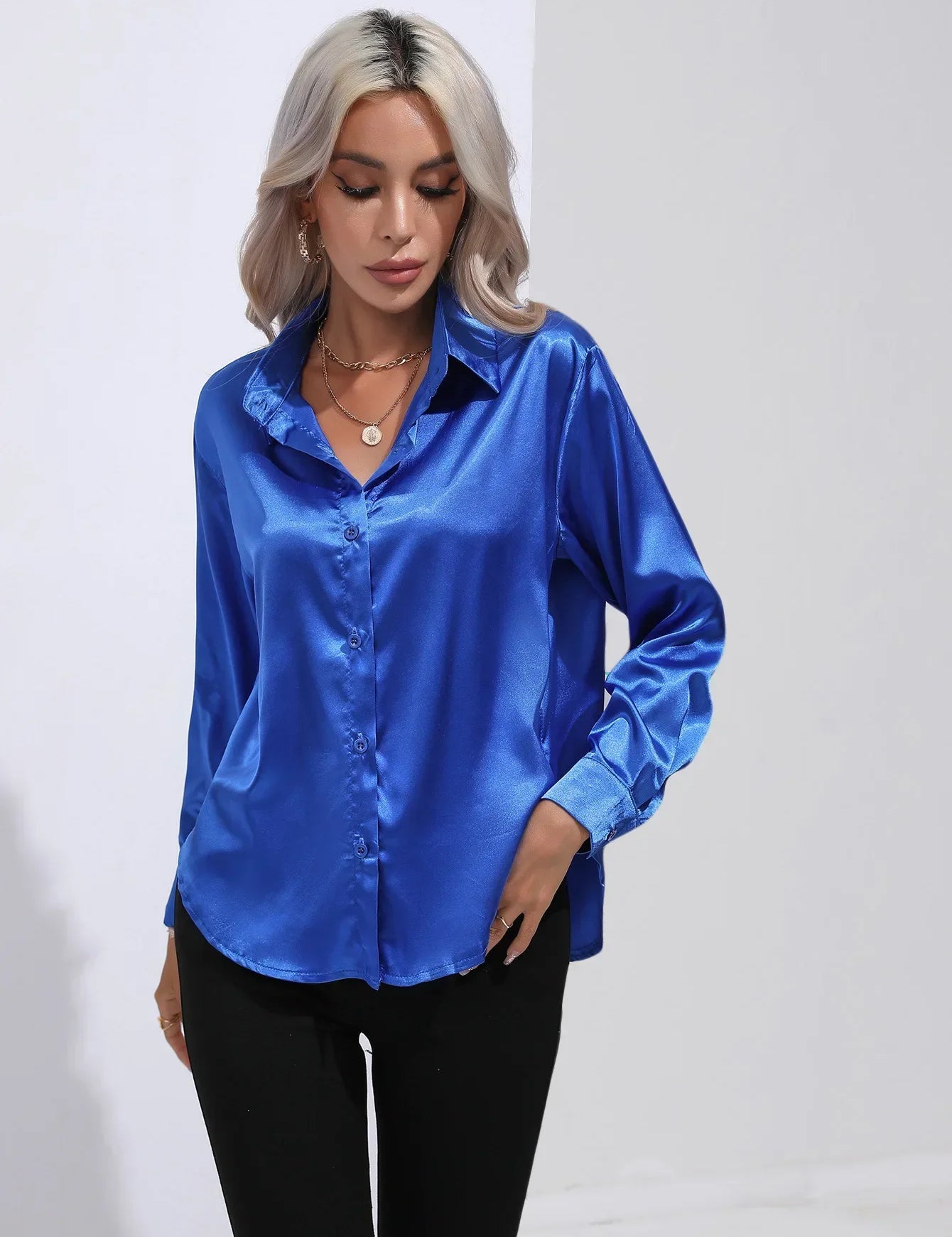 Selma | Satinbluse til damer