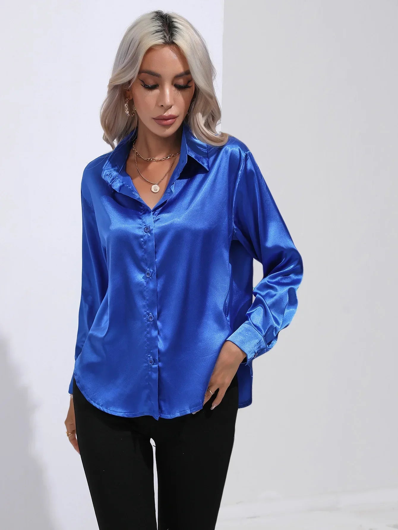 Selma | Satinbluse til damer