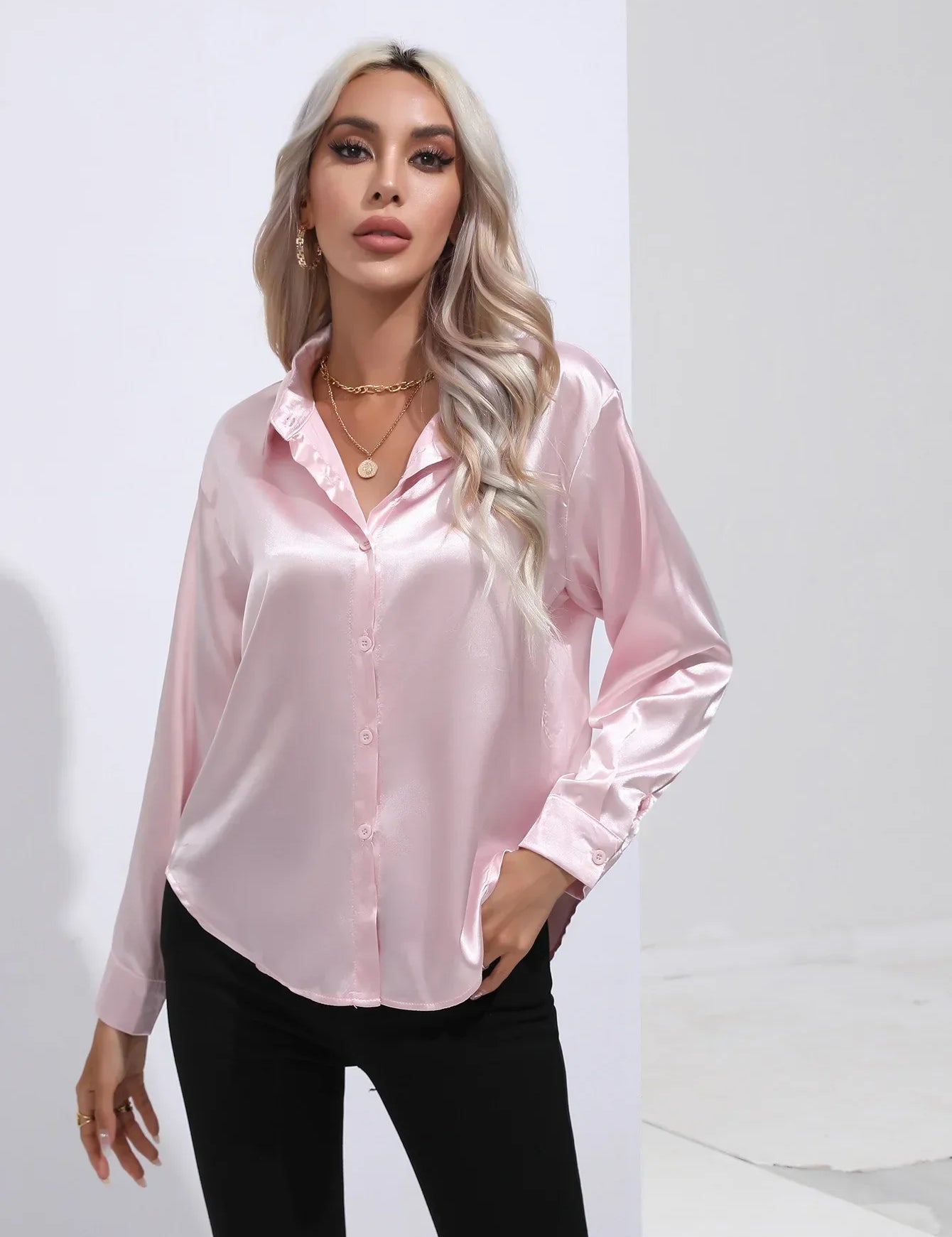 Selma | Satinbluse til damer
