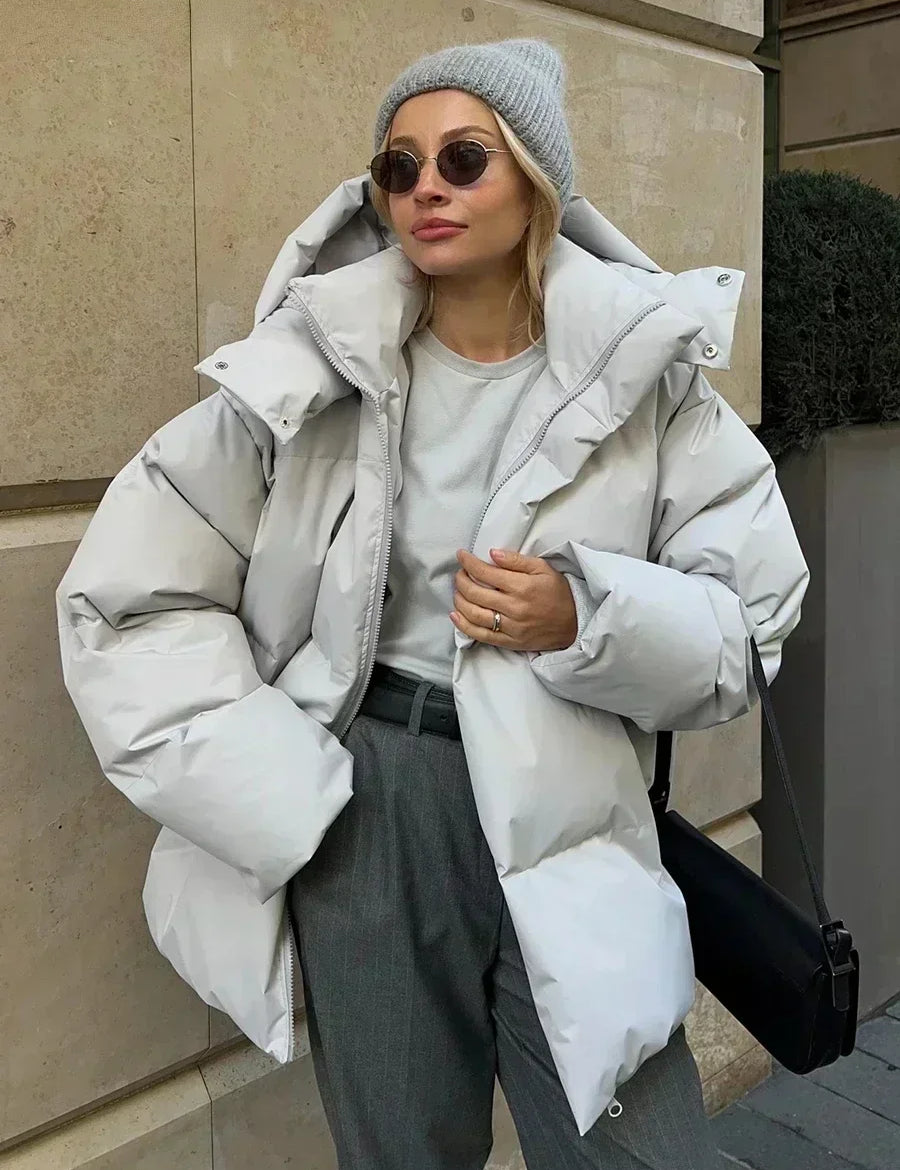 Mona | Dikke quilted vinterjakke til damer