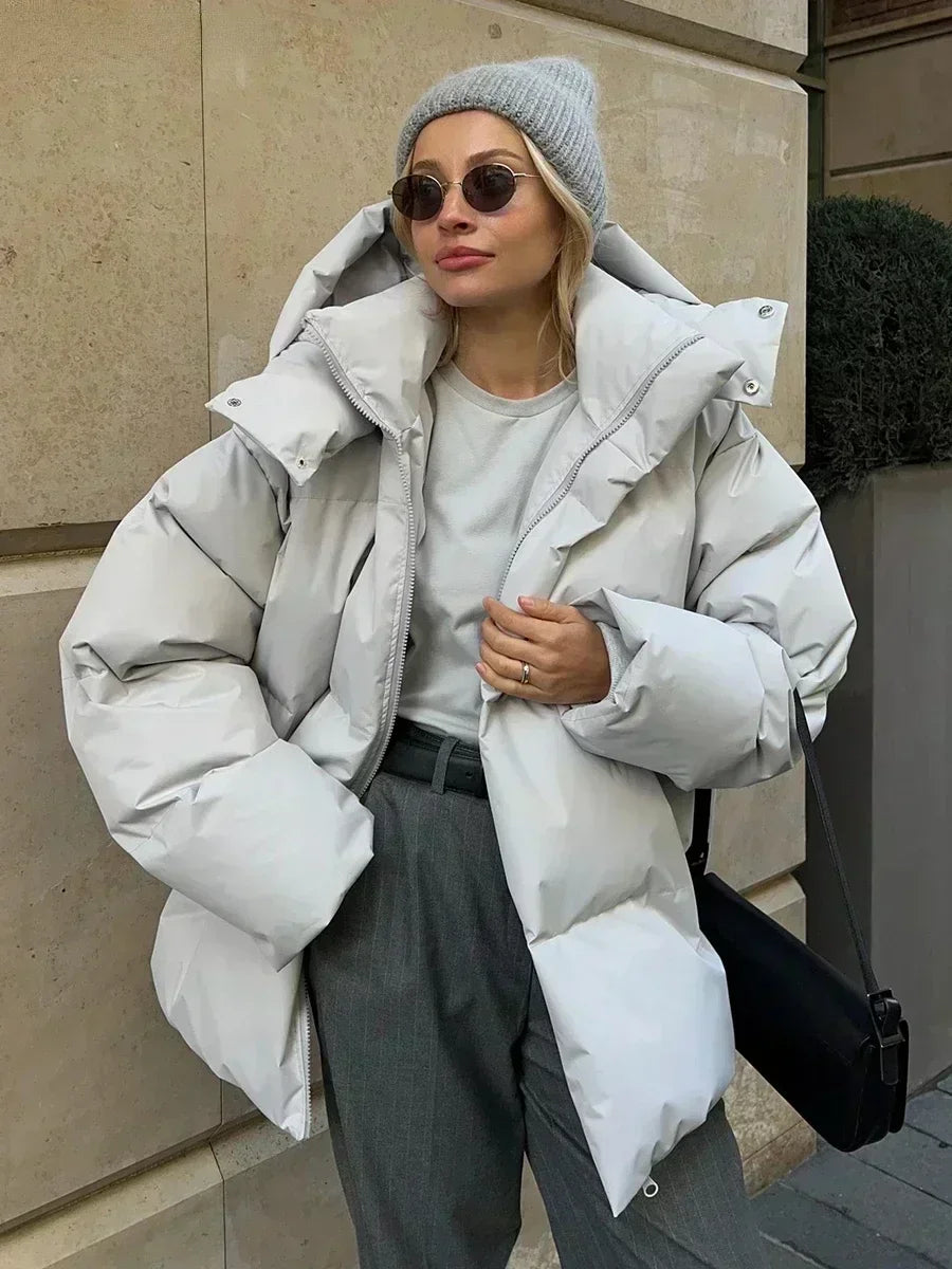 Mona | Dikke quilted vinterjakke til damer