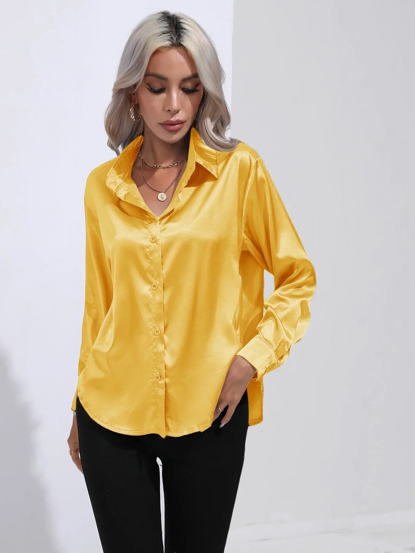 Selma | Satinbluse til damer