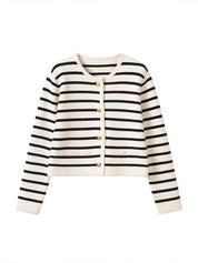 Laura | Stribet Elegant Vest med knapper Damer