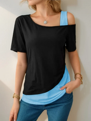 Elize | Elegant Tweekfarvet Skjorte