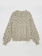 Carlijn | Åbenstrikket Komfort Sweater med Rund Hals