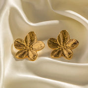 Arabella | Stilfulde Vintage Guld Blomst Stud Øreringe
