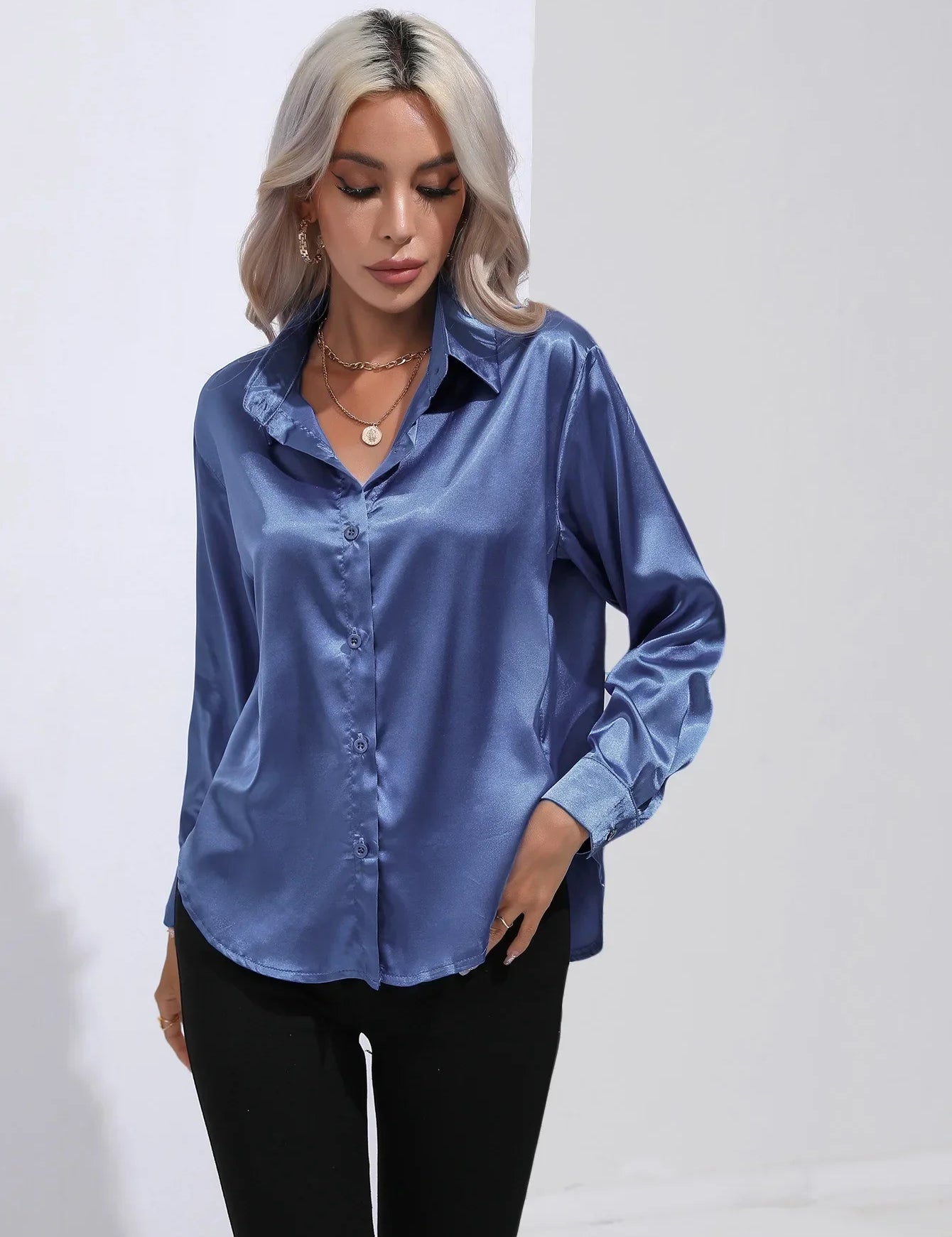 Selma | Satinbluse til damer