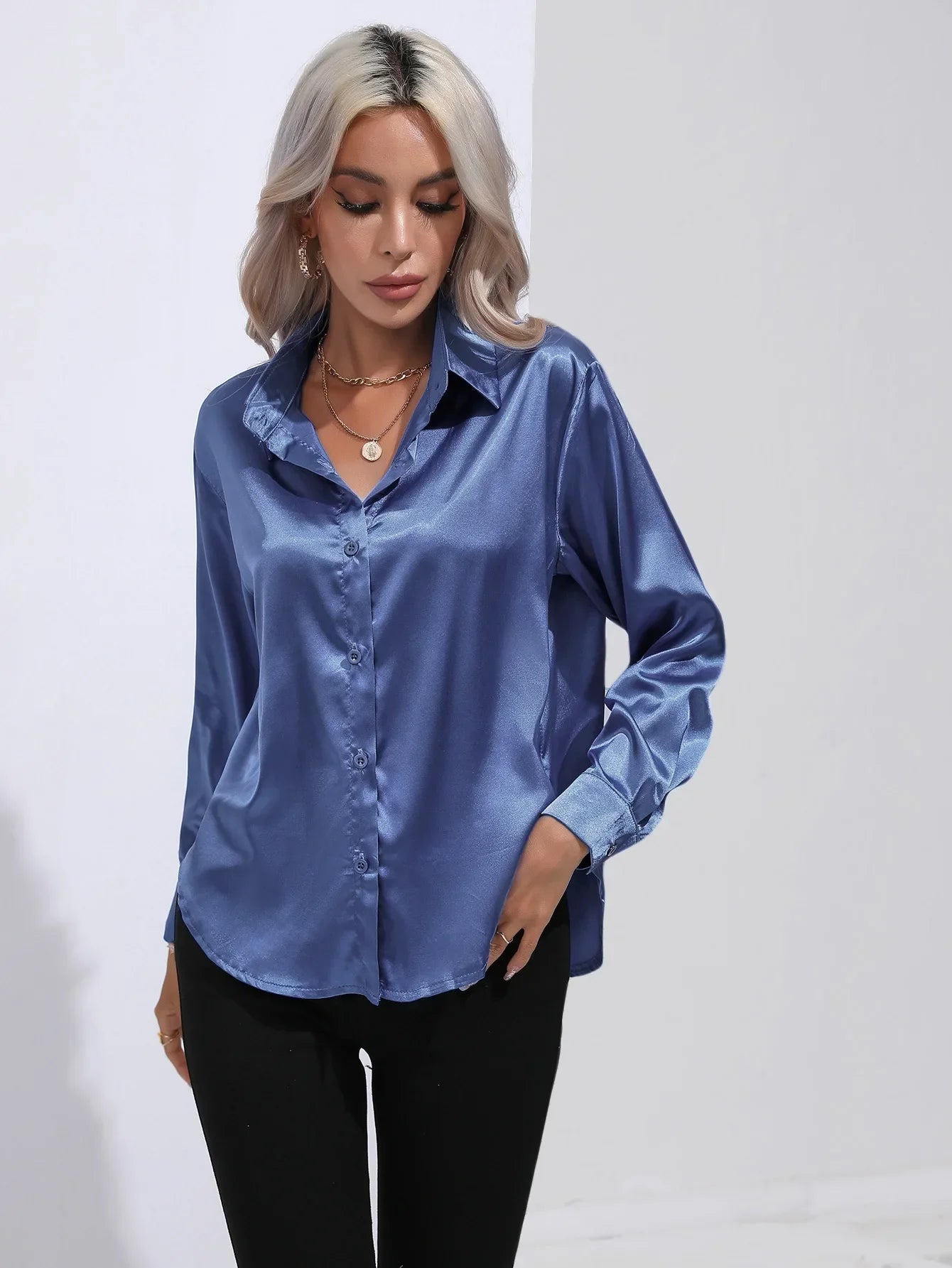 Selma | Satinbluse til damer