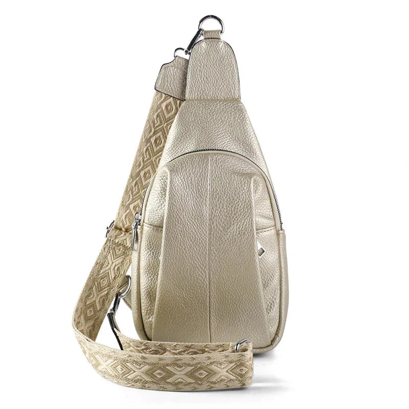 Lily | Damernes Geometriske Skulderrem Læder Crossbody Sling Taske