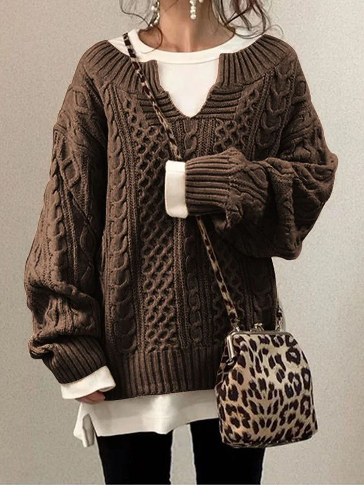 Eliana | Komfortabel Oversized Strikket Trøje med Stilfuldt Design