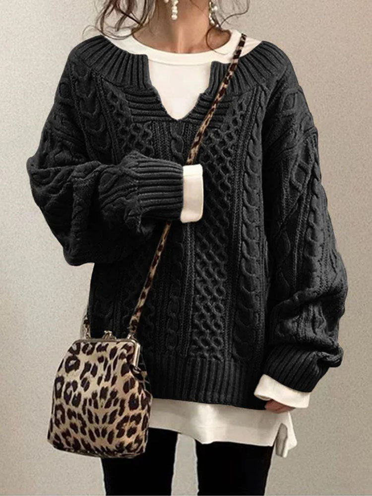Eliana | Komfortabel Oversized Strikket Trøje med Stilfuldt Design