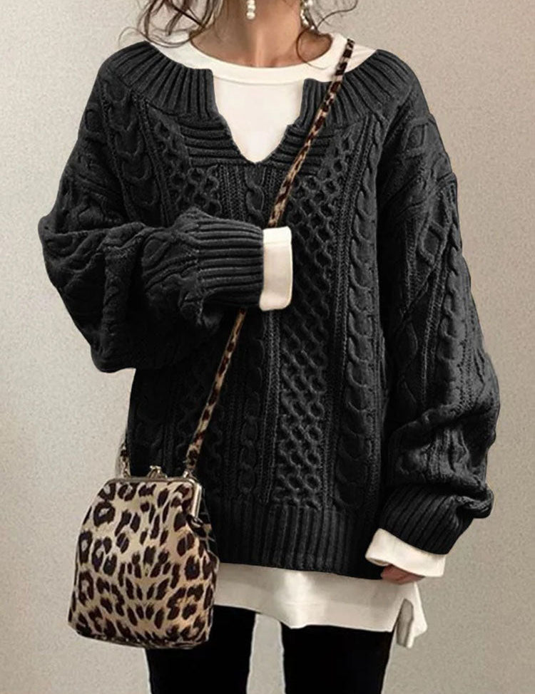 Eliana | Komfortabel Oversized Strikket Trøje med Stilfuldt Design