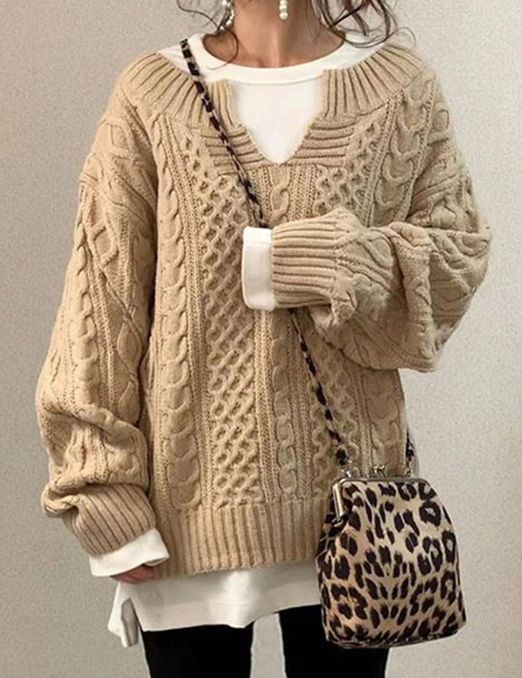 Eliana | Komfortabel Oversized Strikket Trøje med Stilfuldt Design
