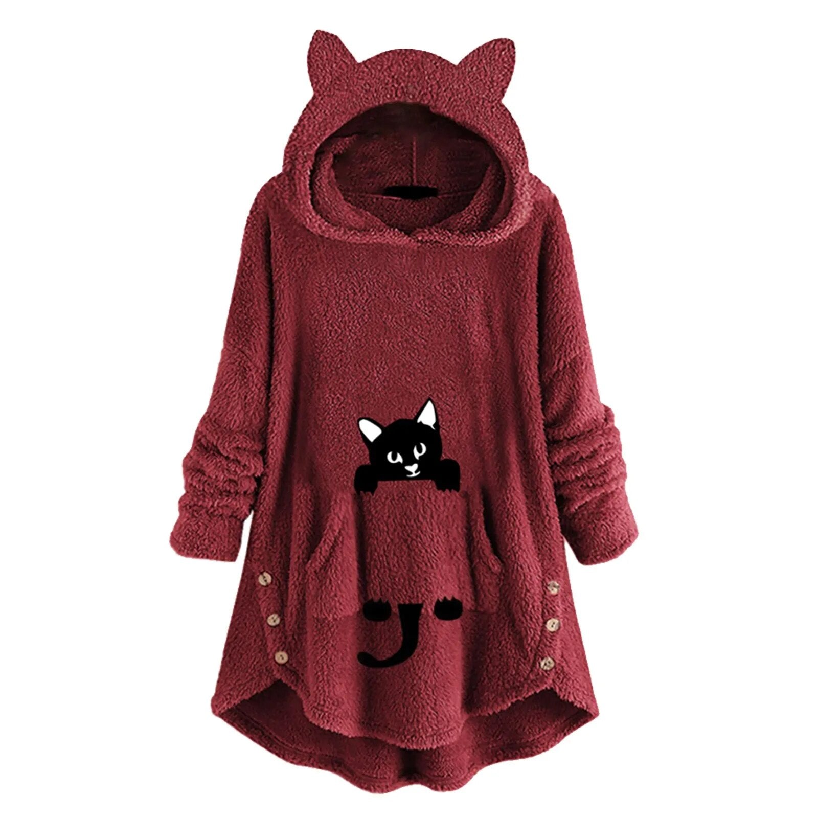 Ella | Komfortabel Hoodie med Katteører
